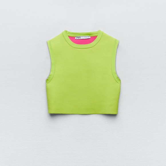 ZARA CROPPED KNIT TOP - Picture 1 of 1